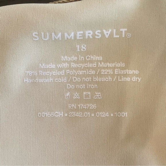 NWT Summersalt Perfect Wrap Bikini Top Green Size 1X NEW Beach Vacation Travel - Picture 8 of 9